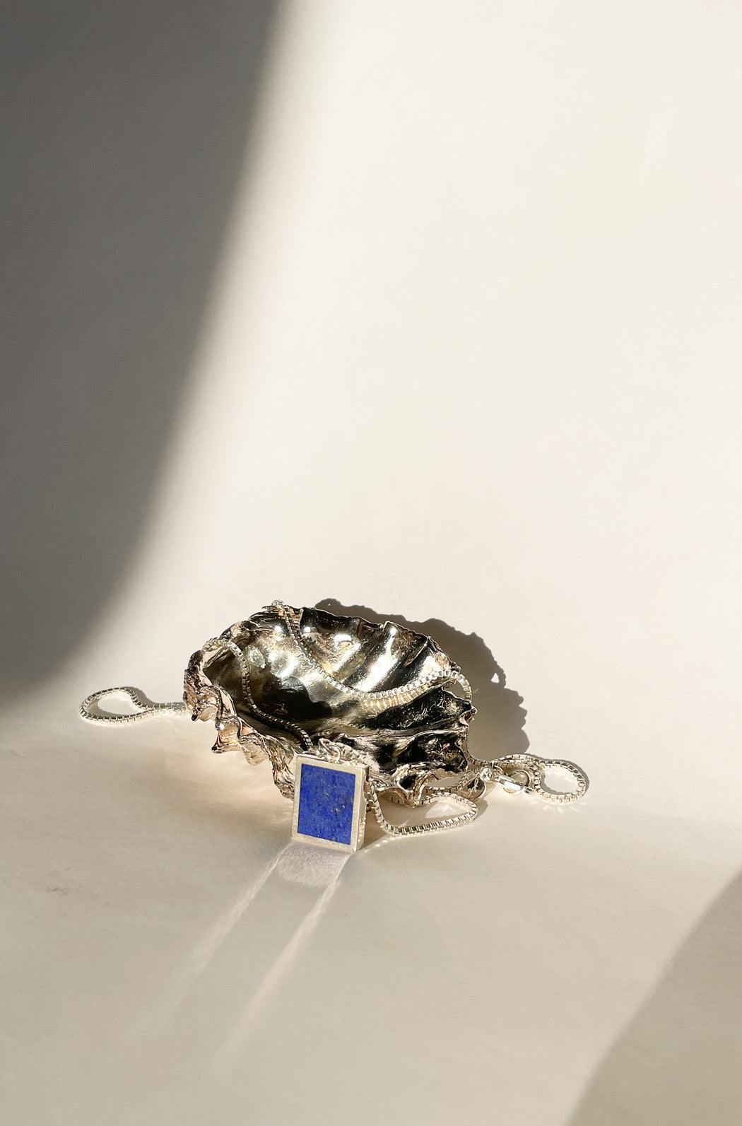 Legier :: Lapis Lazuli Silver Signet Necklace