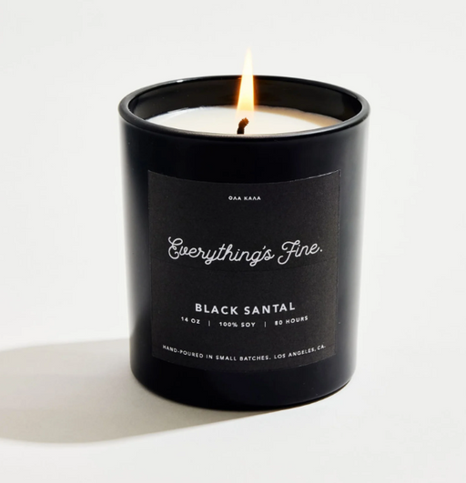 Everything’s Fine :: Black Santal Candle 14 oz