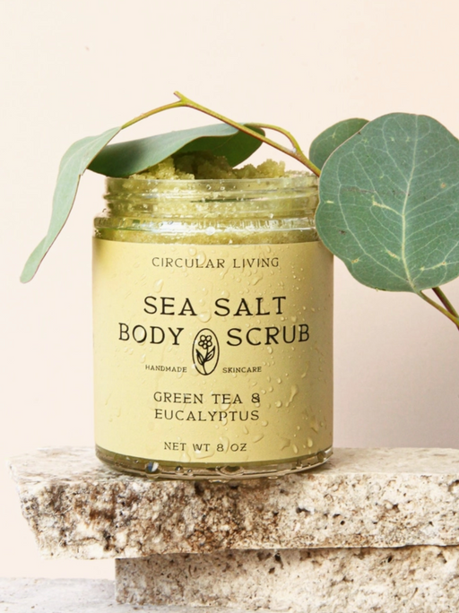 Circular Living :: Sea Salt Body Scrub, Green Tea & Eucalyptus
