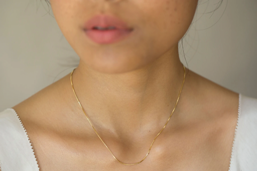 Gjenmi :: 15" Layering Box Chain 14K