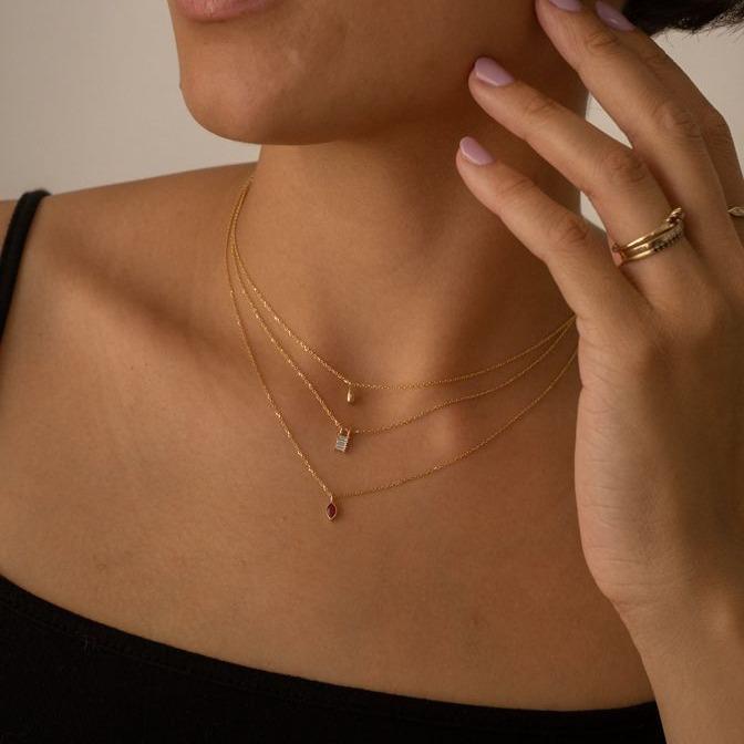 Jennie Kwon Designs :: Golden Drop Necklace