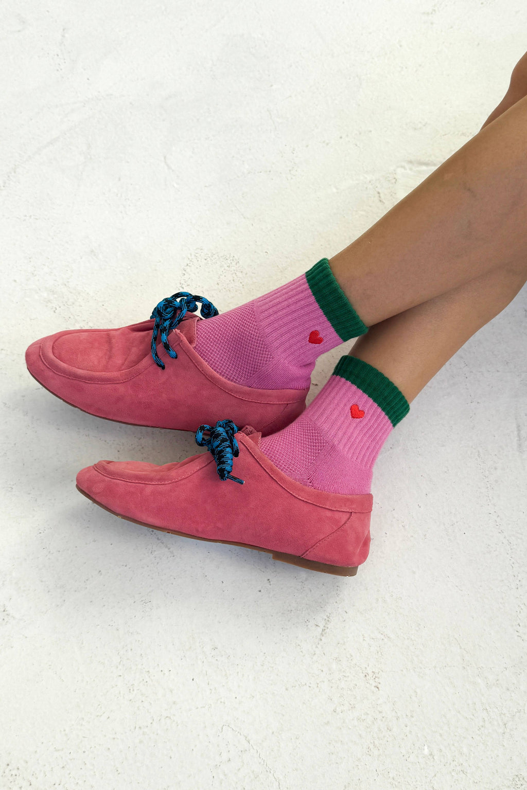 Le Bon Shoppe :: Embroidered Color Block Girlfriend Socks