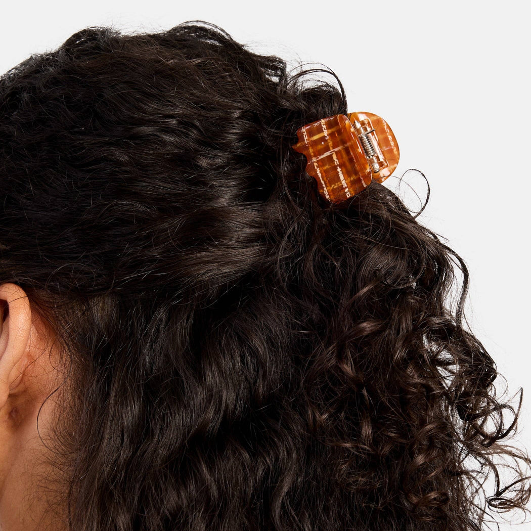 CHUNKS :: Midi Ursa Claw in Caramel Plaid