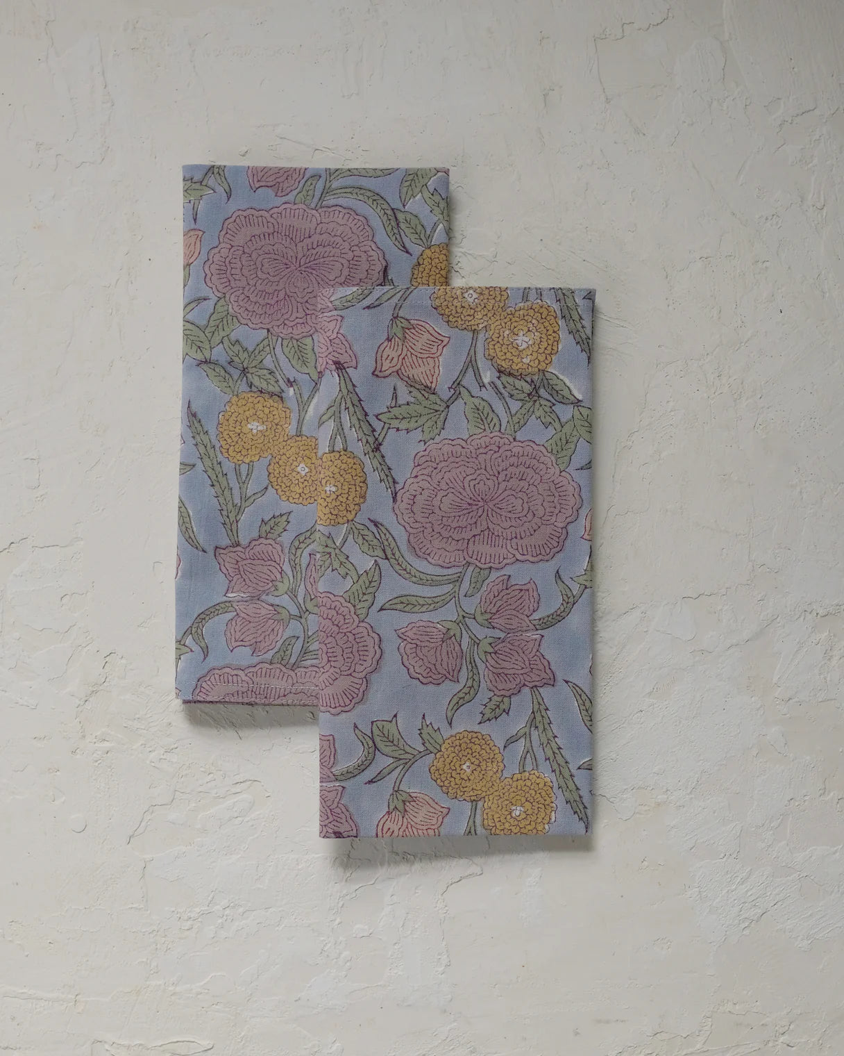 Soil to Studio :: Nargis Napkins, Faded Hydrangea Blue, Set of 4
