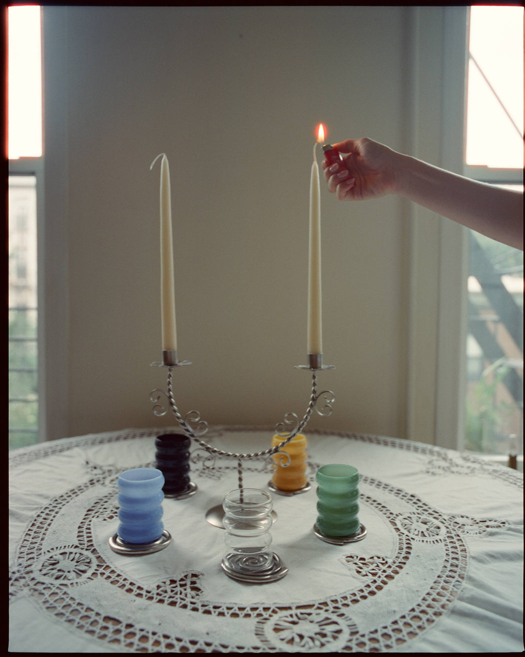 Sophie Lou Jacobsen :: Opaque Ripple Cup, Topaz, Set of 2