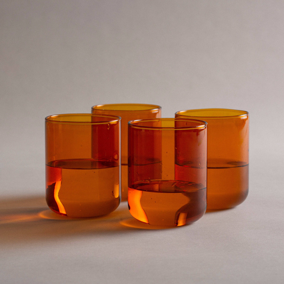 Gry Mattr :: Glass Tumbler Set, Amber