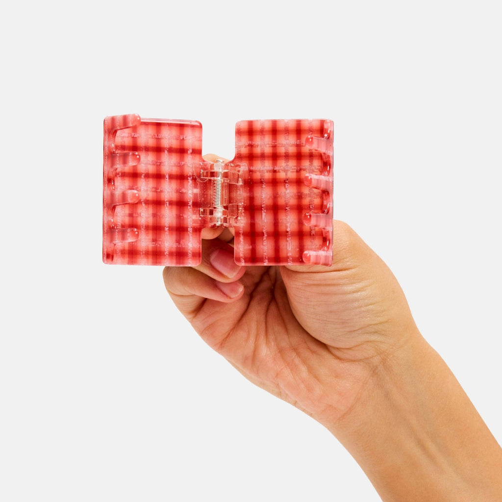 CHUNKS :: Midi Box Claw in Red Plaid