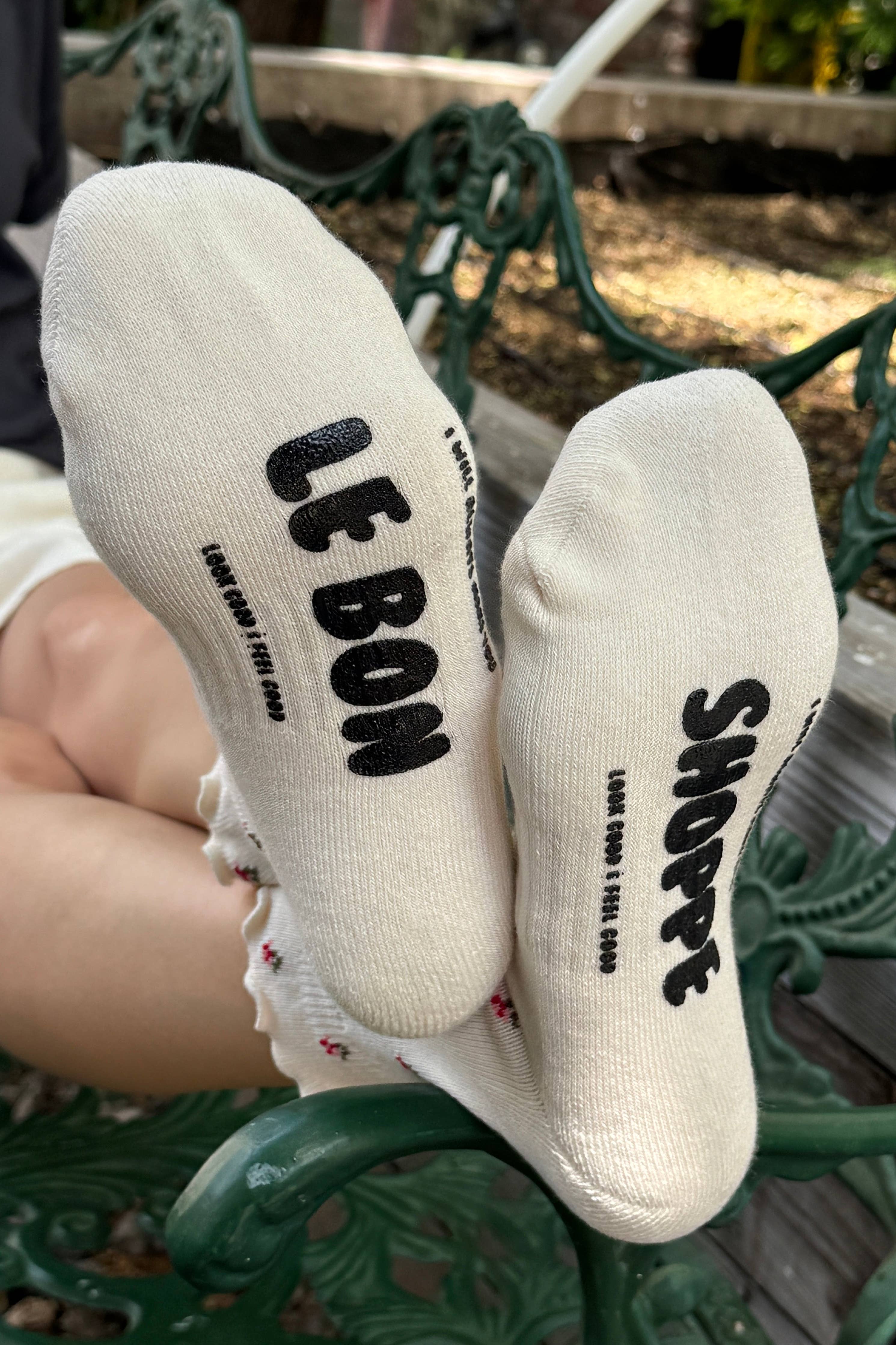 Le Bon Shoppe :: Petal Ruffled Hugger Crew Socks