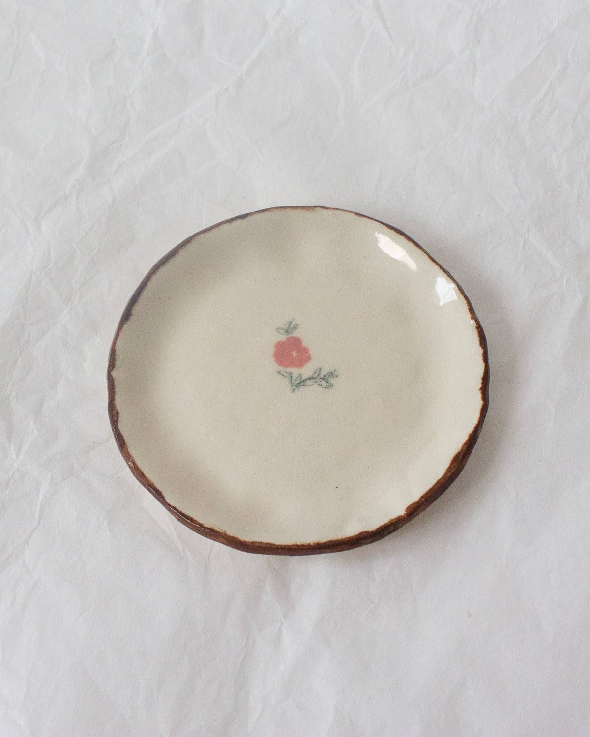 Erika Christine Ceramics :: Cornflower Ring Dish- Chocolate