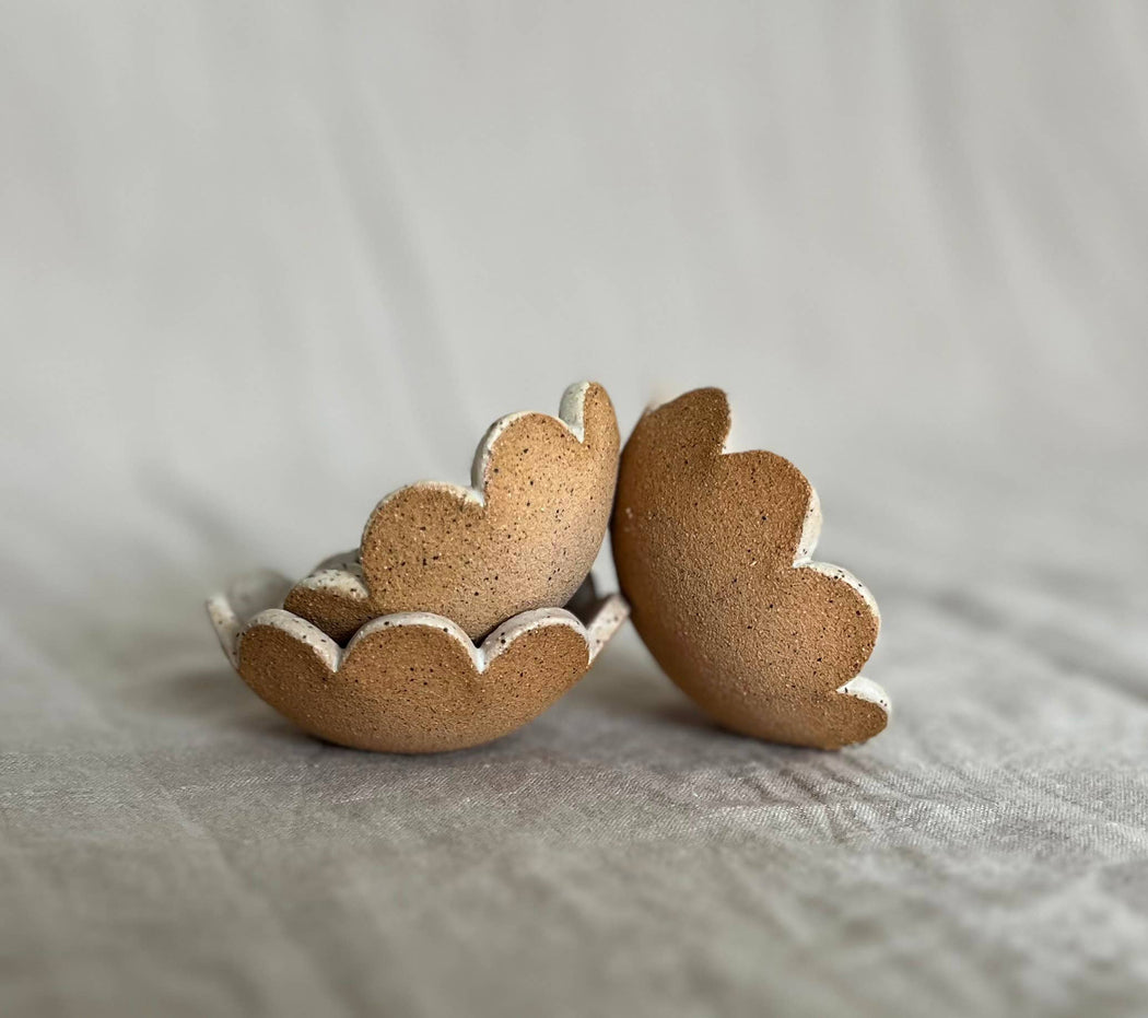 Void & Form Ceramics :: Cream Flower Ring Dish