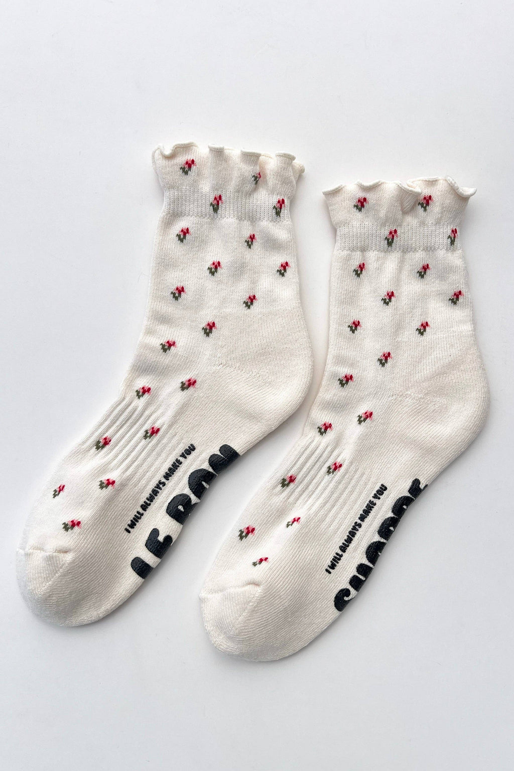 Le Bon Shoppe :: Petal Ruffled Hugger Crew Socks