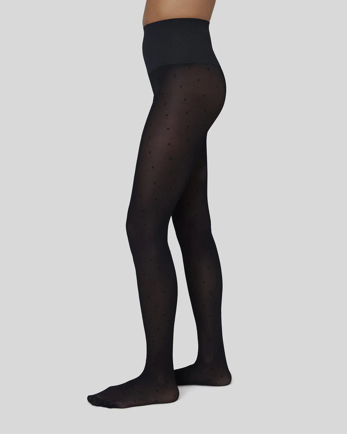 Swedish Stockings :: Doris Dots Tights, Black