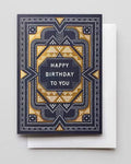 Hammerpress :: Sashiko Birthday Card with Gold Foil