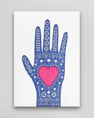 Hammerpress :: Heart In Hand Postcard