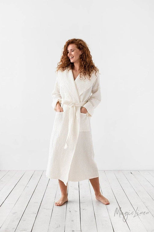 MagicLinen :: Women's Waffle Linen Robe