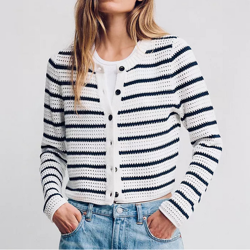Denimist :: Stripe Crochet Shrunken Cardigan