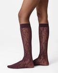 Swedish Stockings :: Rosa Lace Knee High Socks, Huckleberry