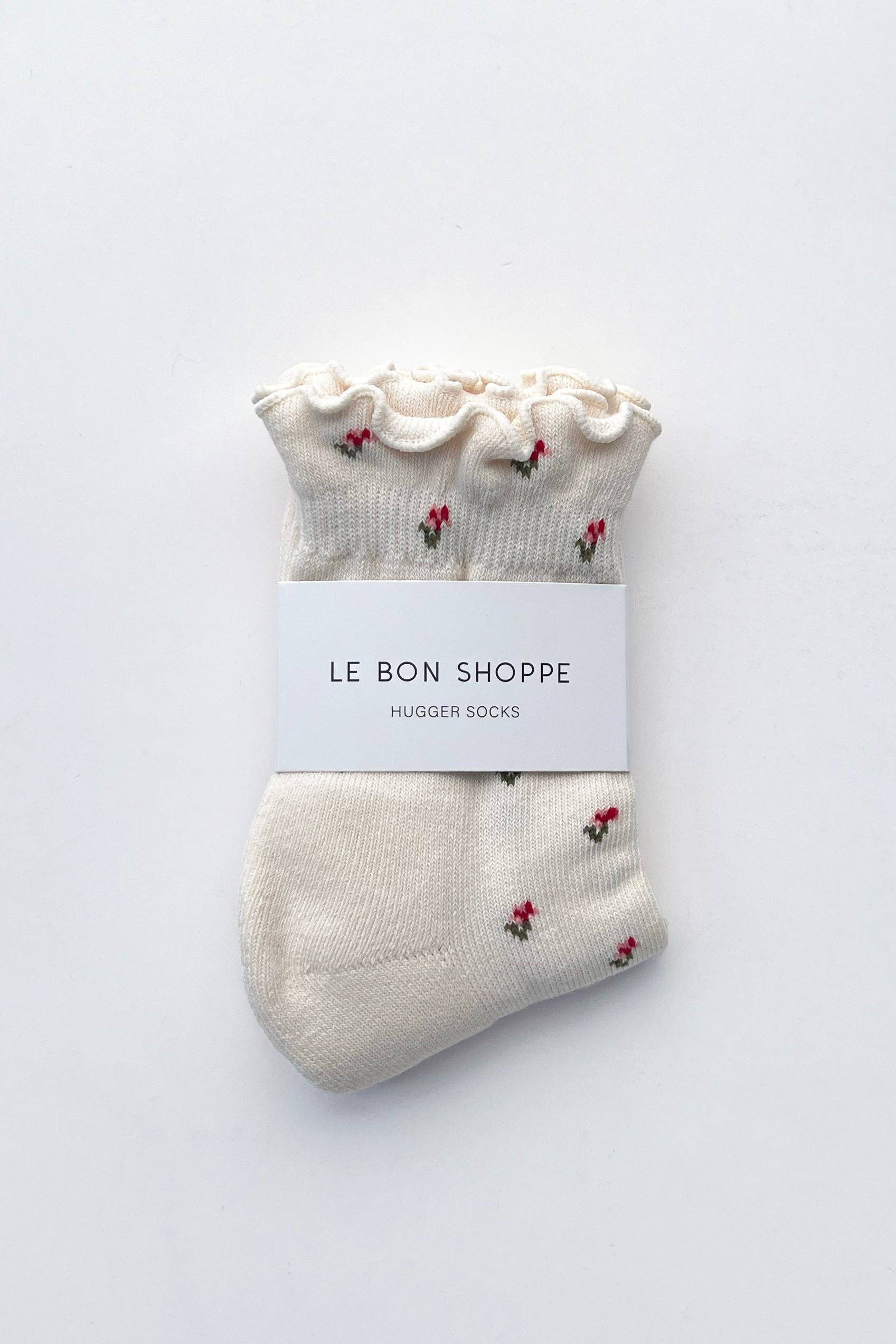 Le Bon Shoppe :: Petal Ruffled Hugger Crew Socks