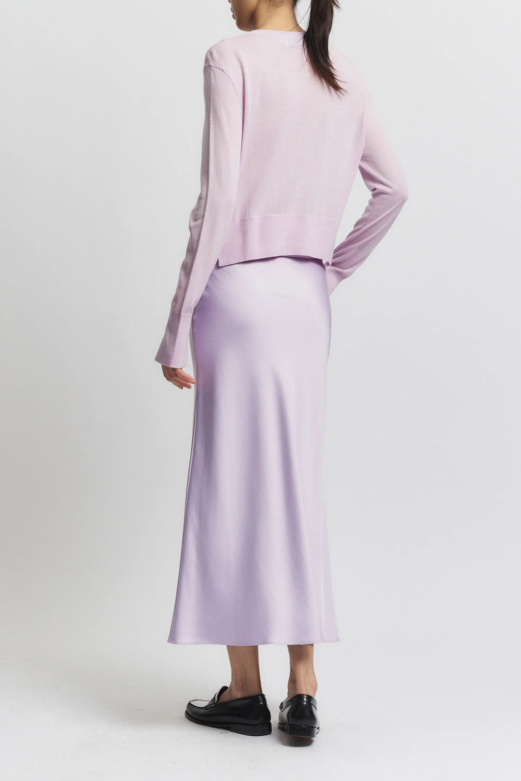 Saint Art :: Talia Charmeuse Maxi Skirt, Lilac