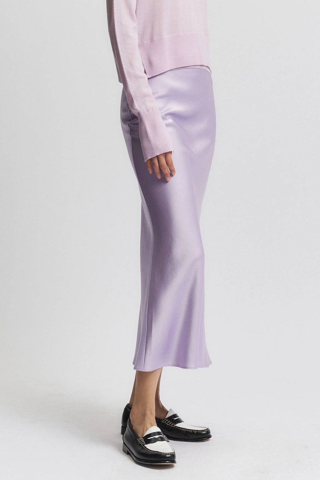 Saint Art :: Talia Charmeuse Maxi Skirt, Lilac