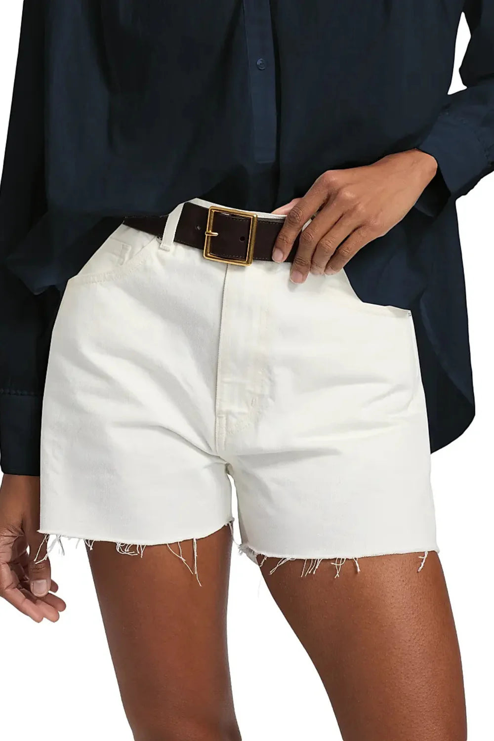 Nili Lotan :: Cobain Denim Short, Cream