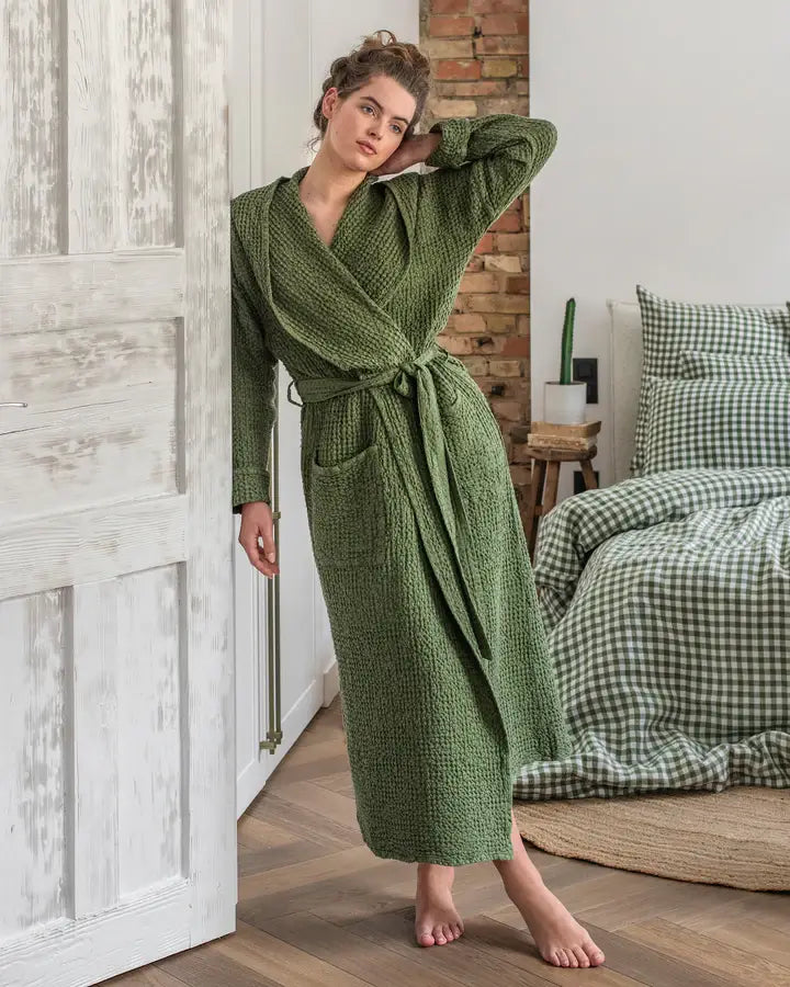 MagicLinen :: Waffle linen robe