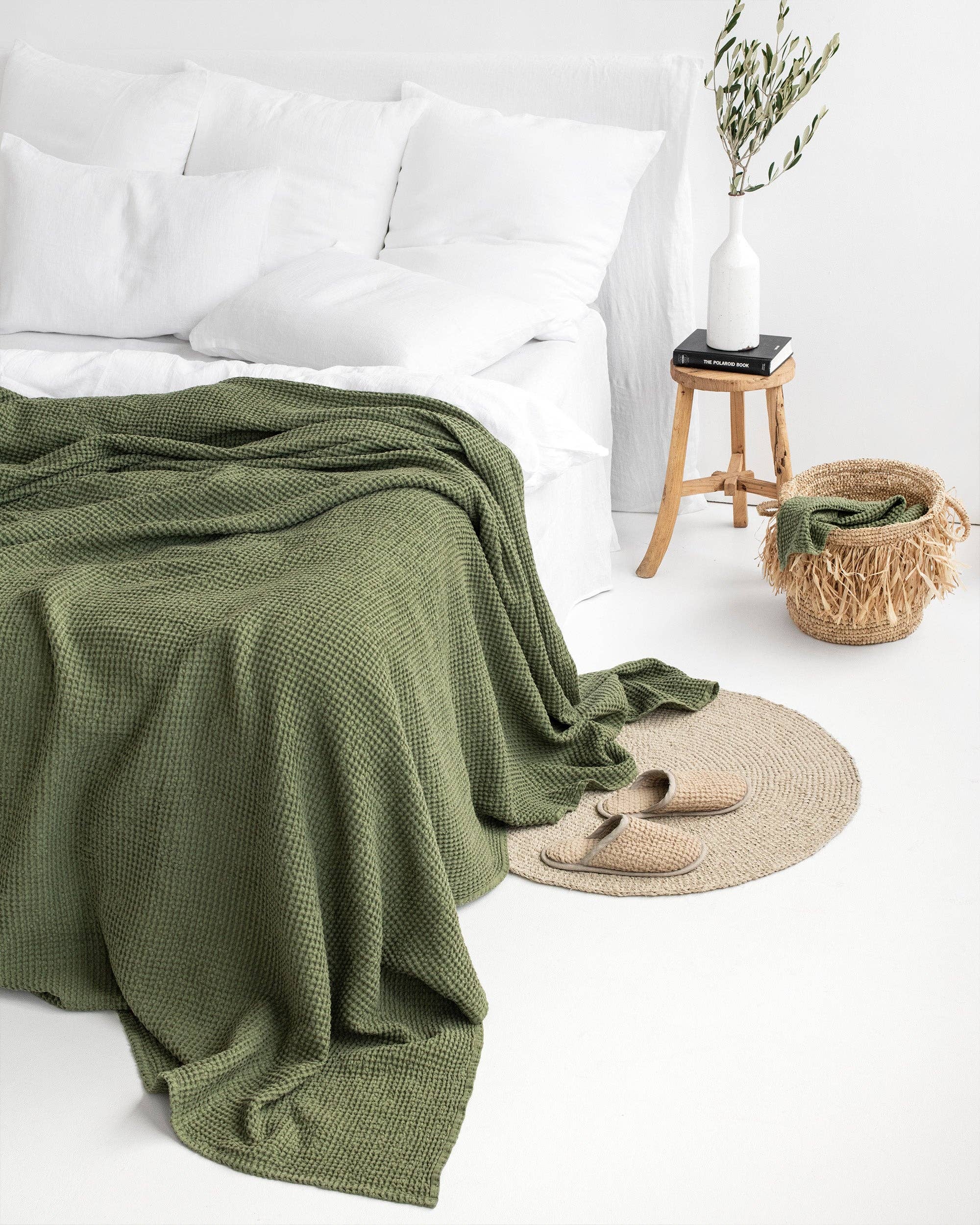 MagicLinen :: Linen waffle blanket in various colors