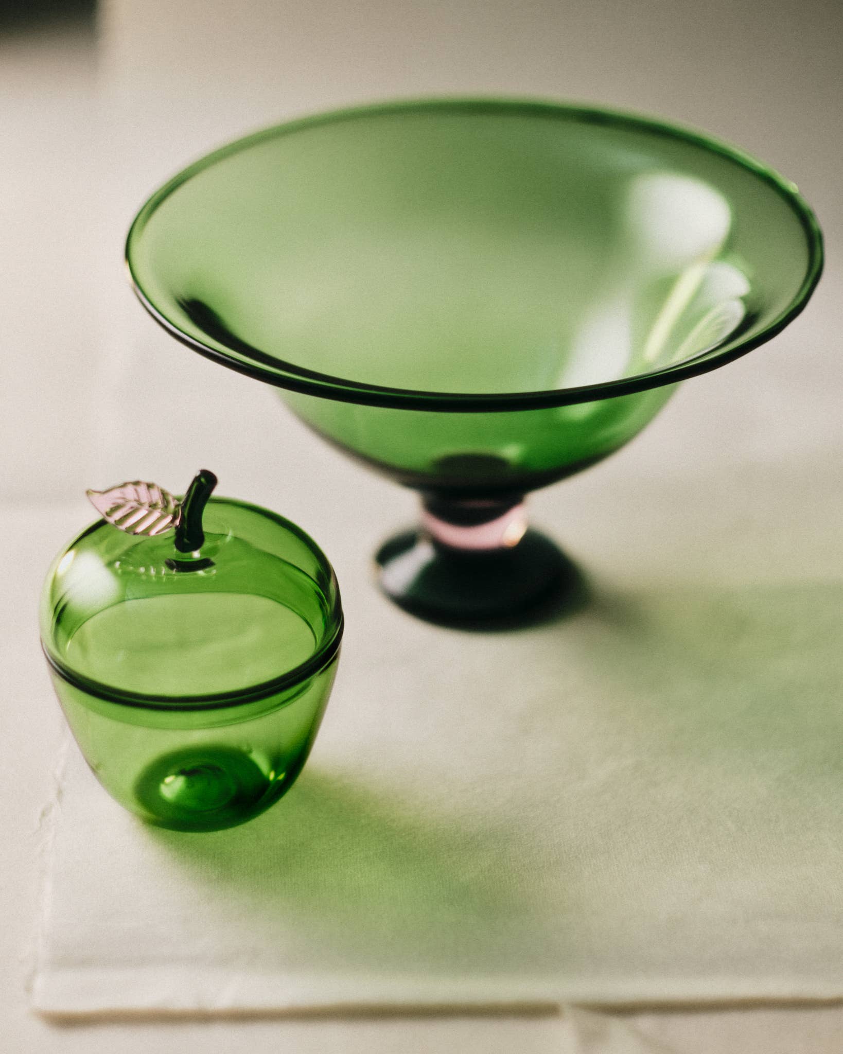Sophie Lou Jacobsen :: Fruit Bowl, Green/Pink/Clear