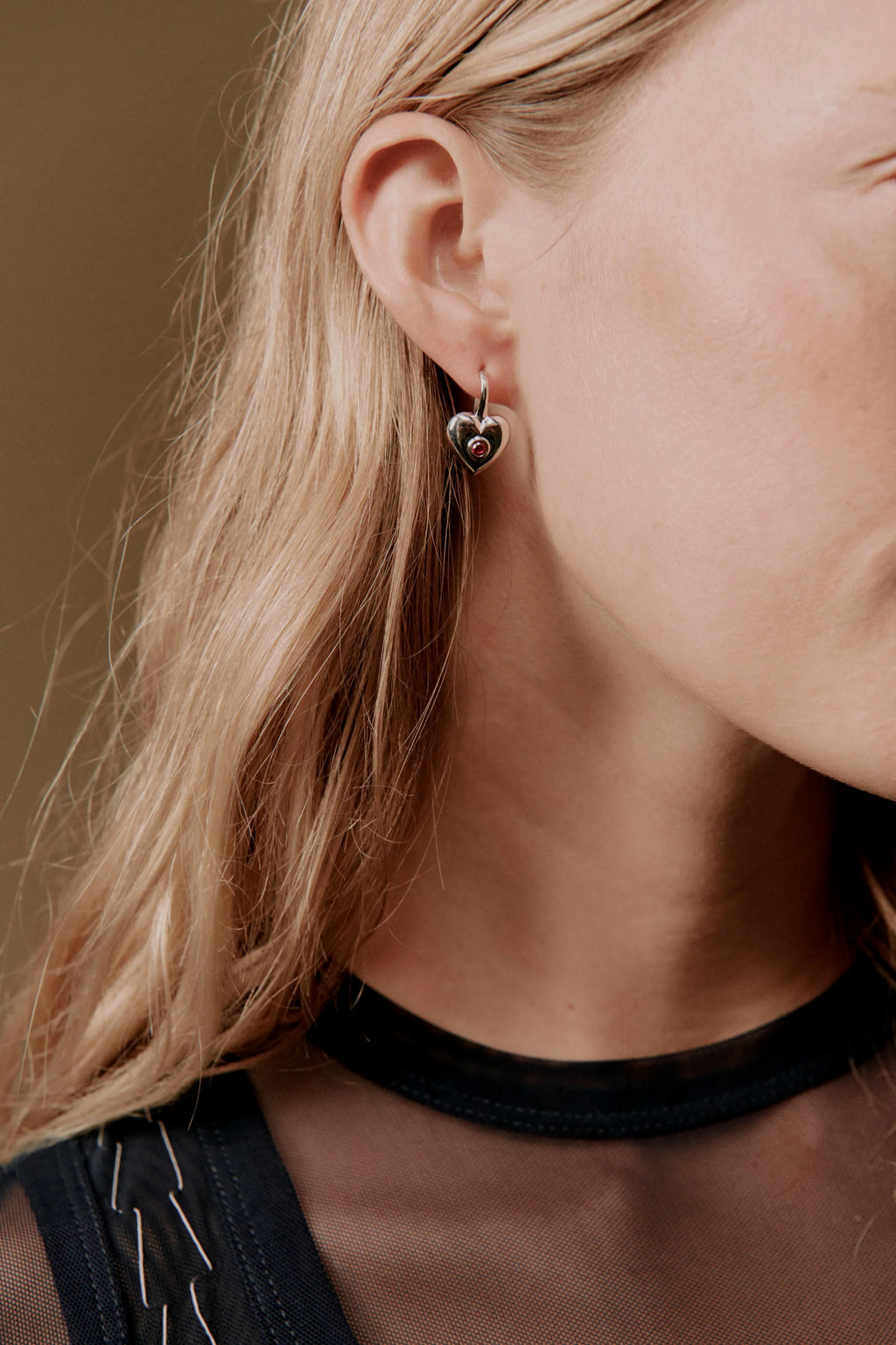 Their Studios :: Billie Heart Gem Earrings