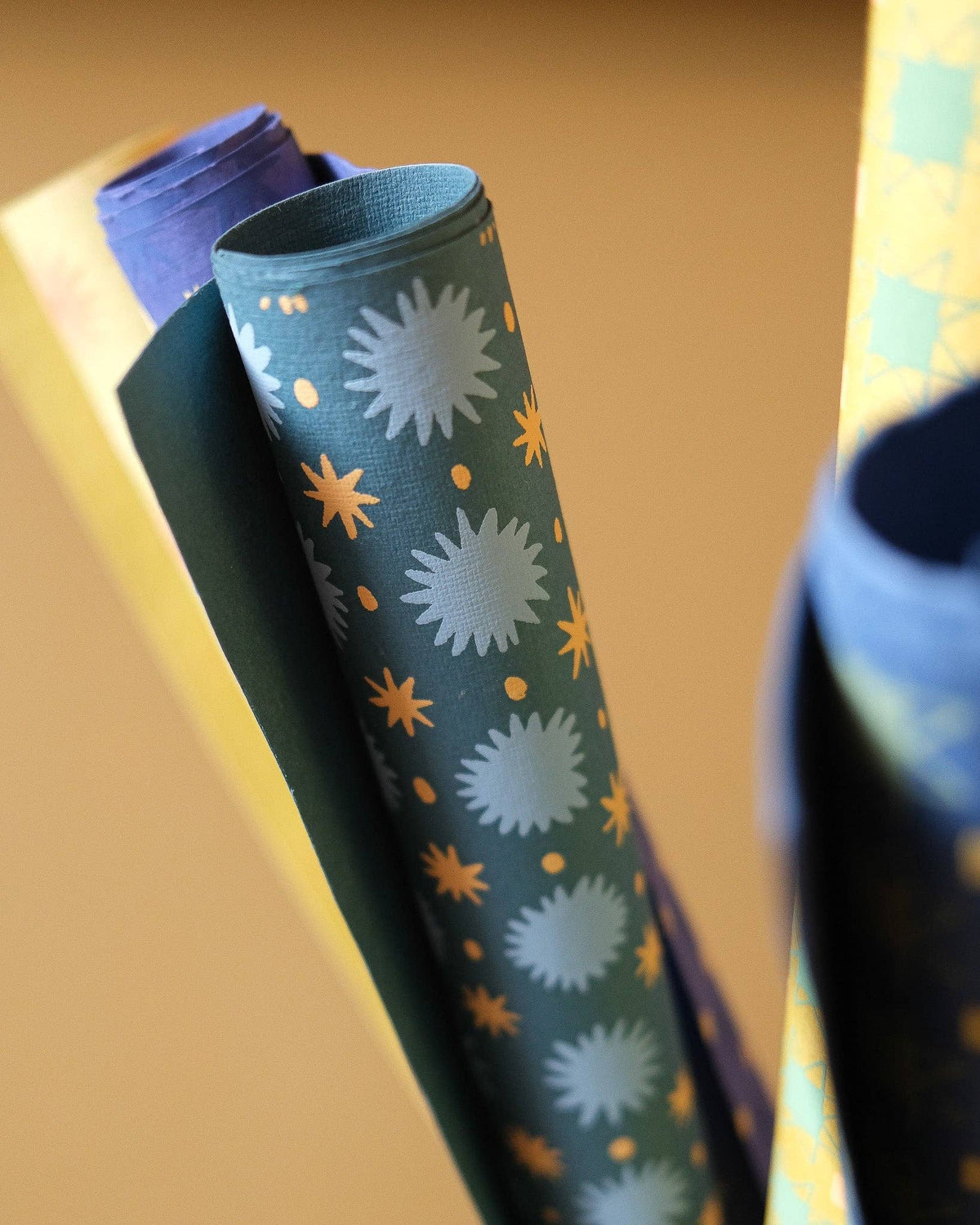 East End Press :: Teal Stars Wrapping Paper
