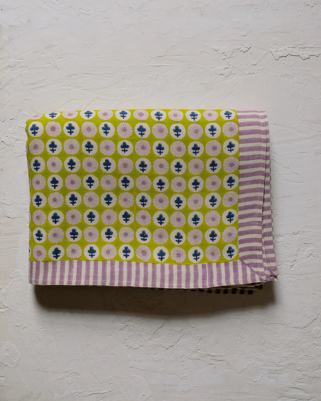 Soil to Studio :: Gauri Tablecloth, 60x110" Electric Lime