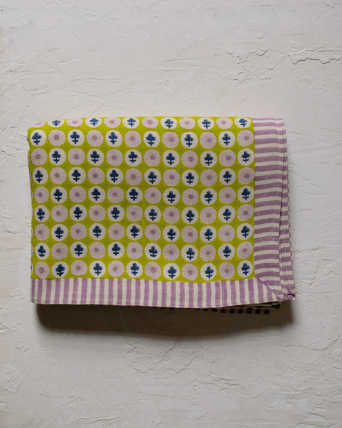 Soil to Studio :: Gauri Tablecloth, 60x110" Electric Lime