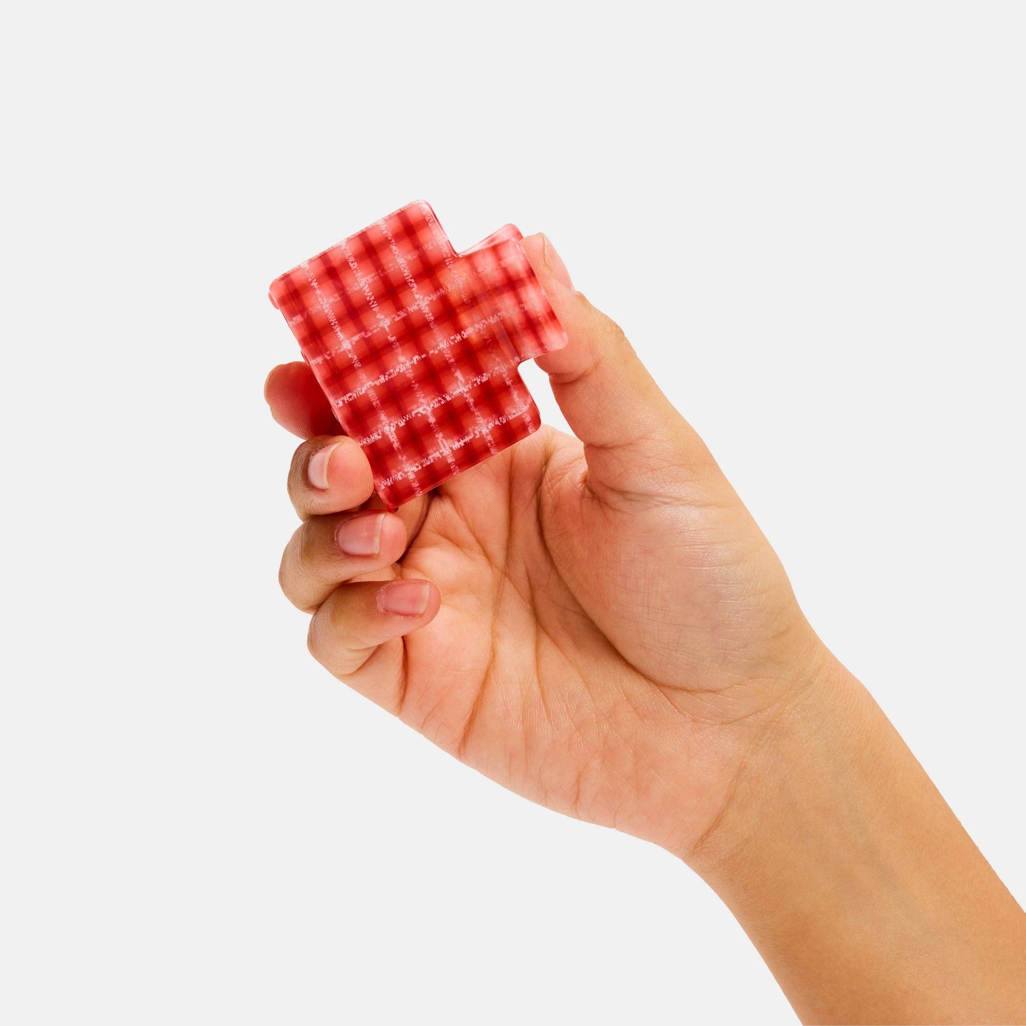 CHUNKS :: Midi Box Claw in Red Plaid