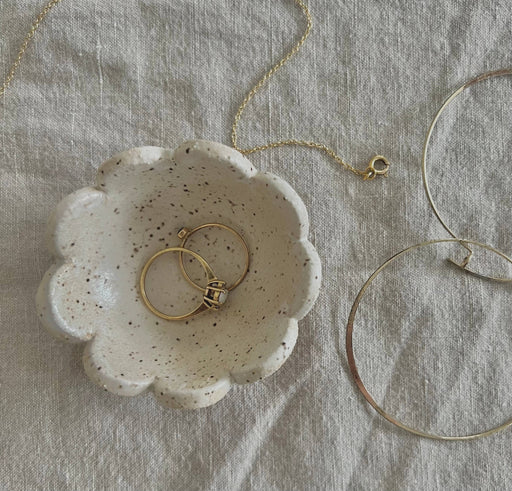 Void & Form Ceramics :: Cream Flower Ring Dish
