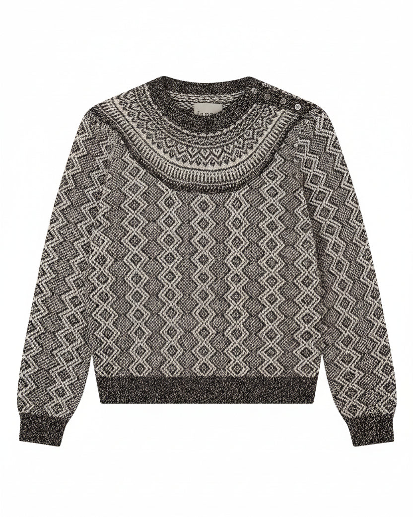 Jumper 1234 :: Jacquard Yoke Crew Sweater