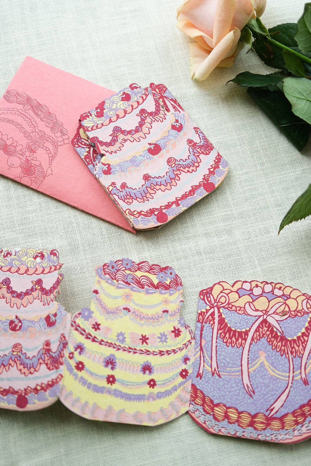 East End Press :: Birthday Cake Concertina Greeting Card