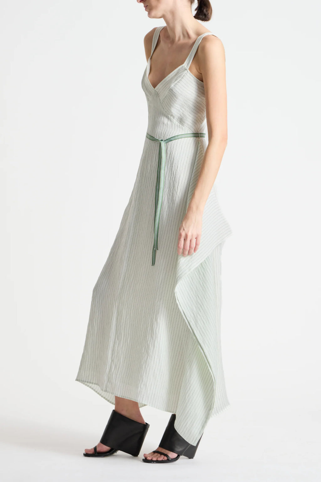 Saint Art :: Marin Pinstripe Dress, Mint