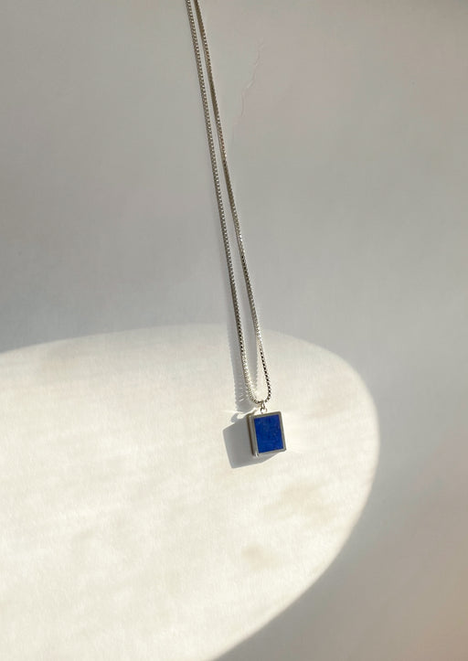 Legier :: Lapis Lazuli Silver Signet Necklace