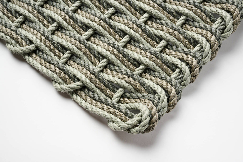 The Rope Co. :: Triple Weave Doormat, Sage, Mushroom & Blue Spruce