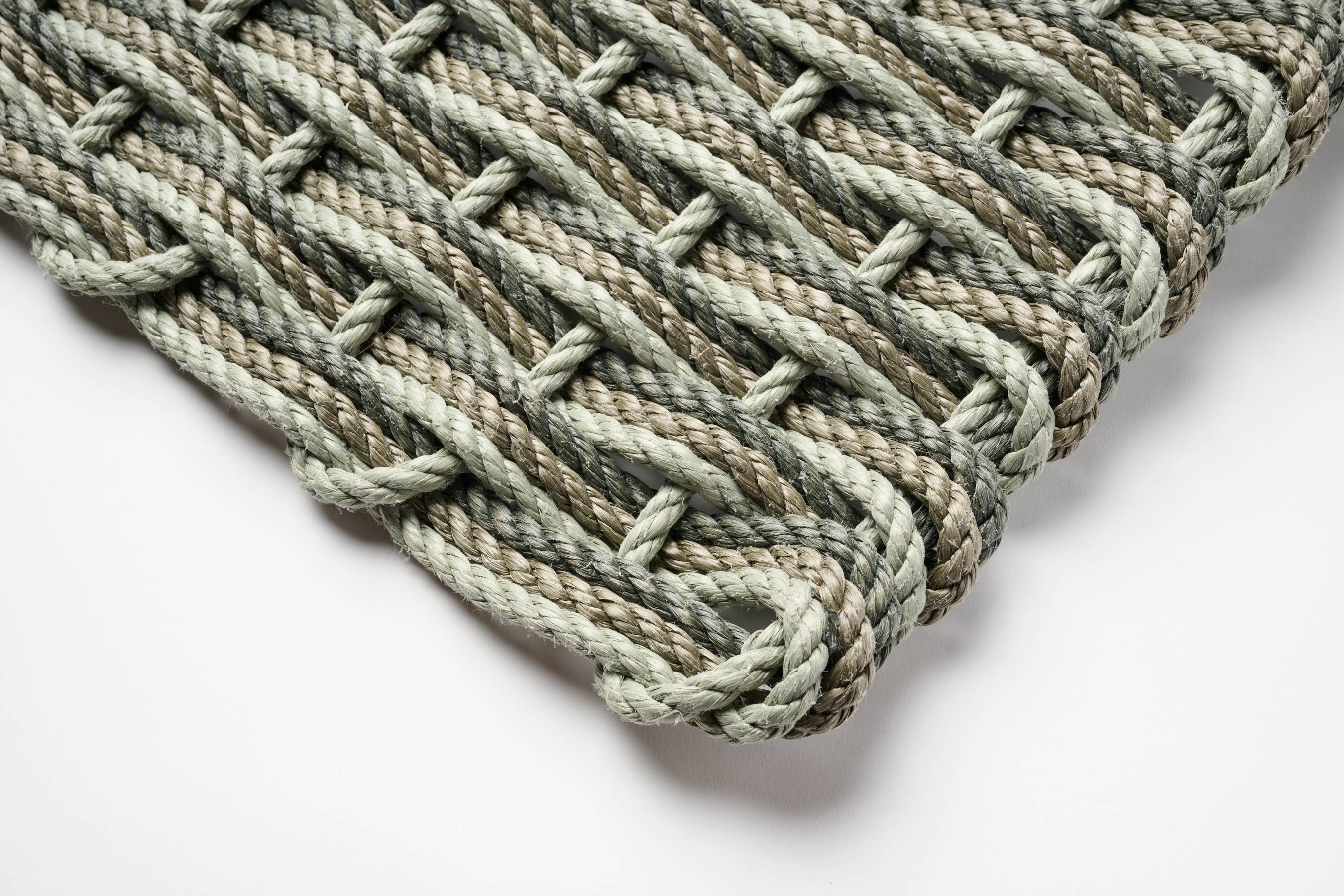 The Rope Co. :: Triple Weave Doormat, Sage, Mushroom & Blue Spruce