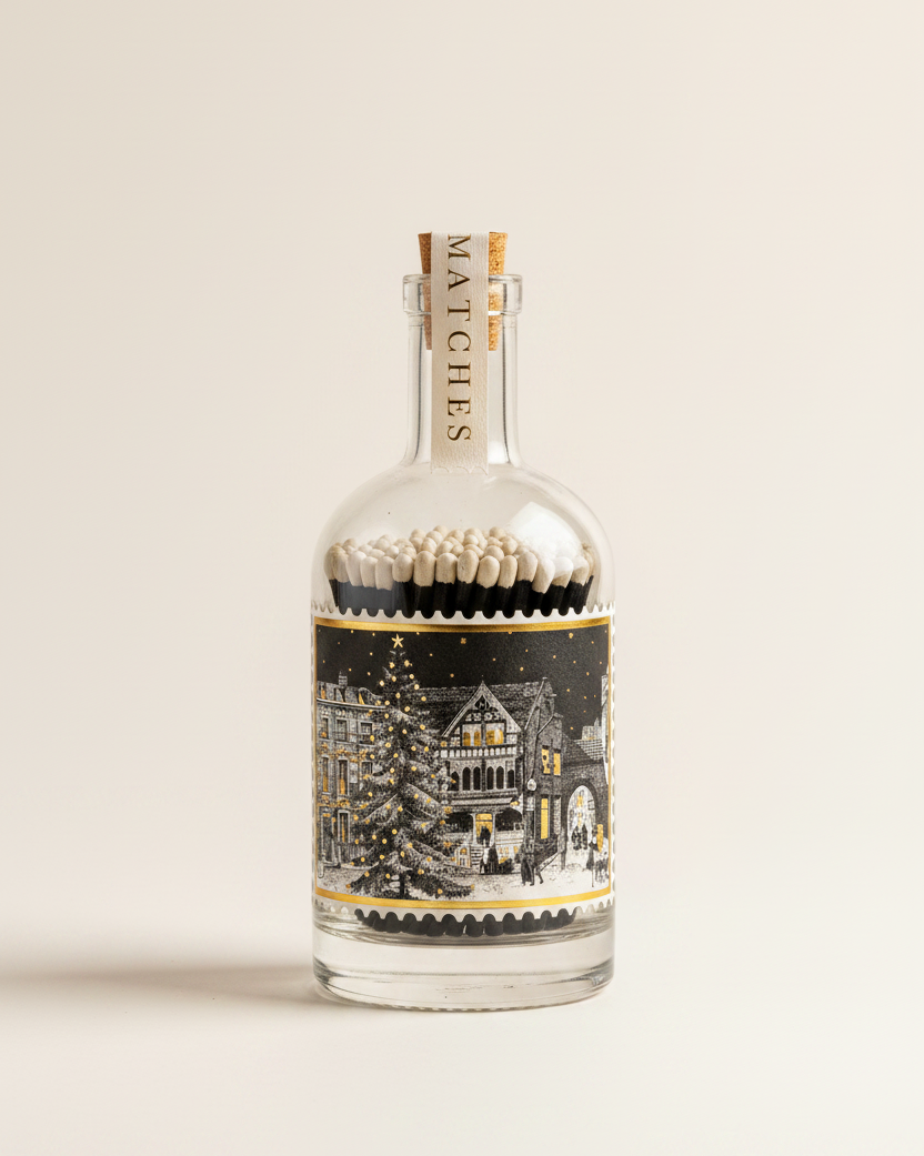 Archivist :: Starry Night Glass Bottle of Safety Matches