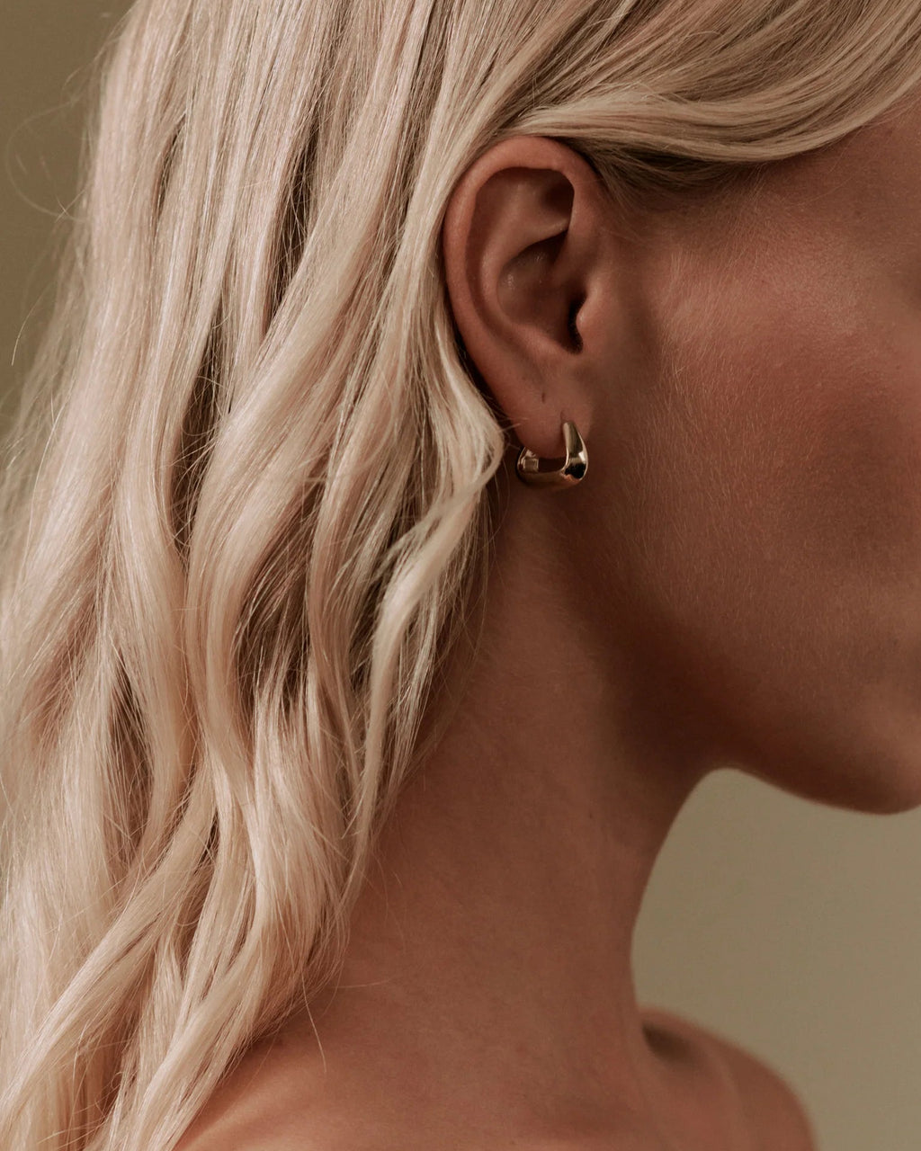 Their Studios :: Lyle Small Triangle Hoops, Gold Vermeil
