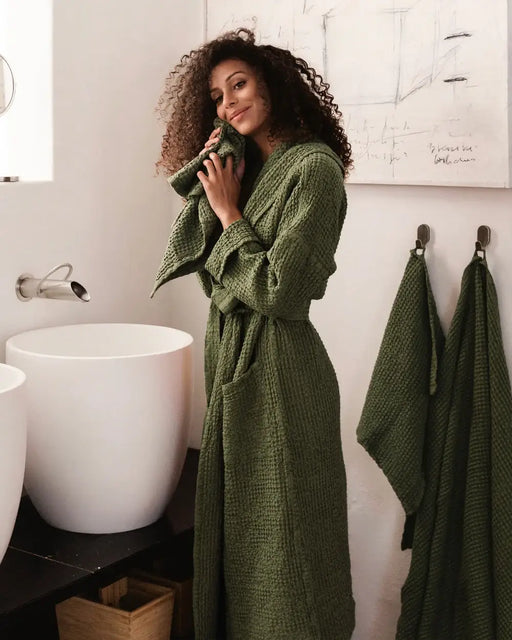 MagicLinen :: Waffle linen robe