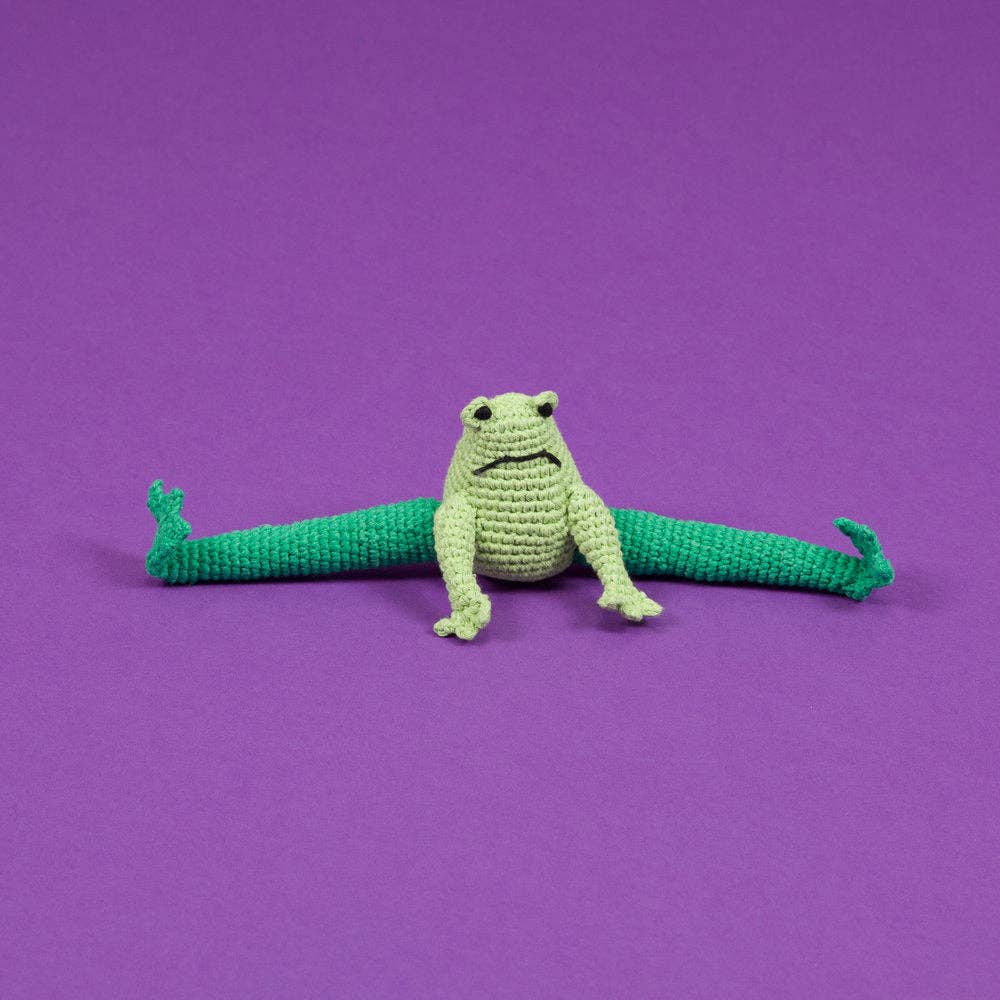 Ware of the Dog :: Hand Crochet Frog Dog Toy