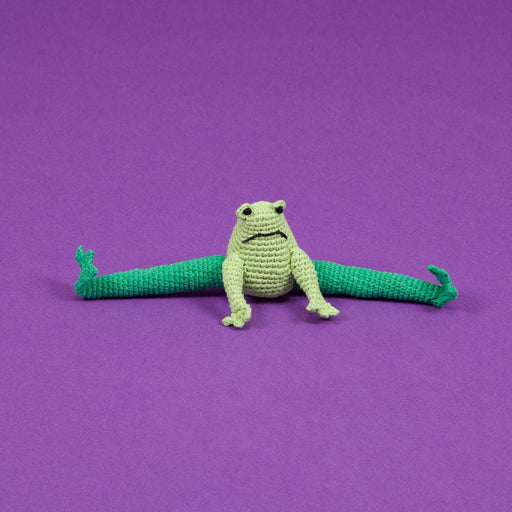 Ware of the Dog - Hand Crochet Frog Dog Toy