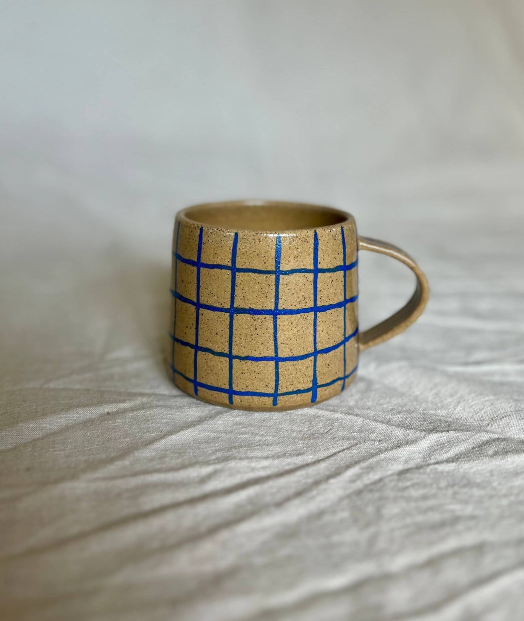 Void & Form Ceramics ::  Blue Checkered Mug