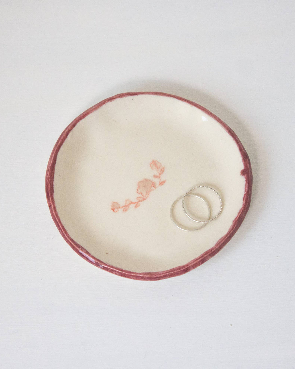 Erika Christine Ceramics :: Hyacinth Ring Dish- Raspberry