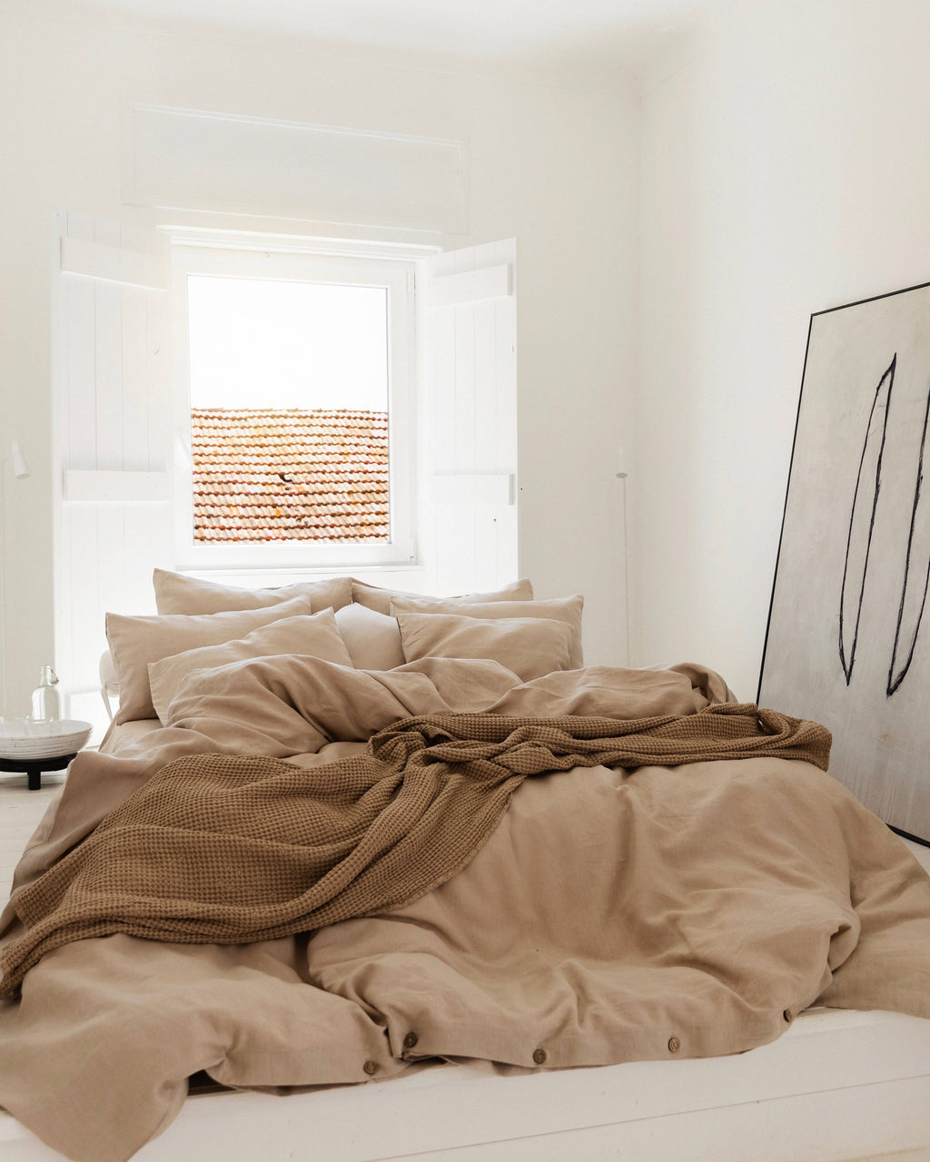 MagicLinen :: Linen waffle blanket in various colors