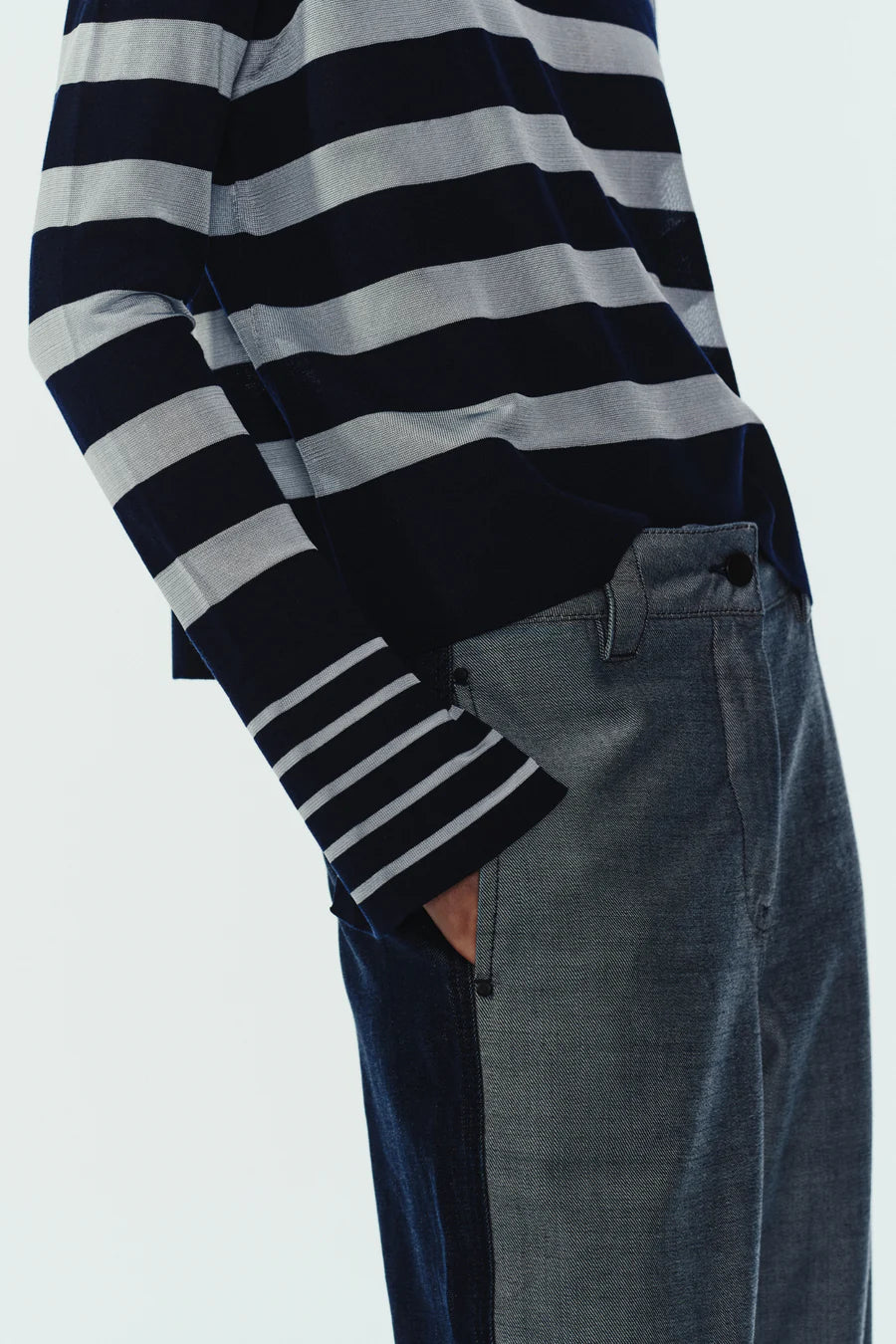 Saint Art :: Odette Striped Knit Sweater, Navy