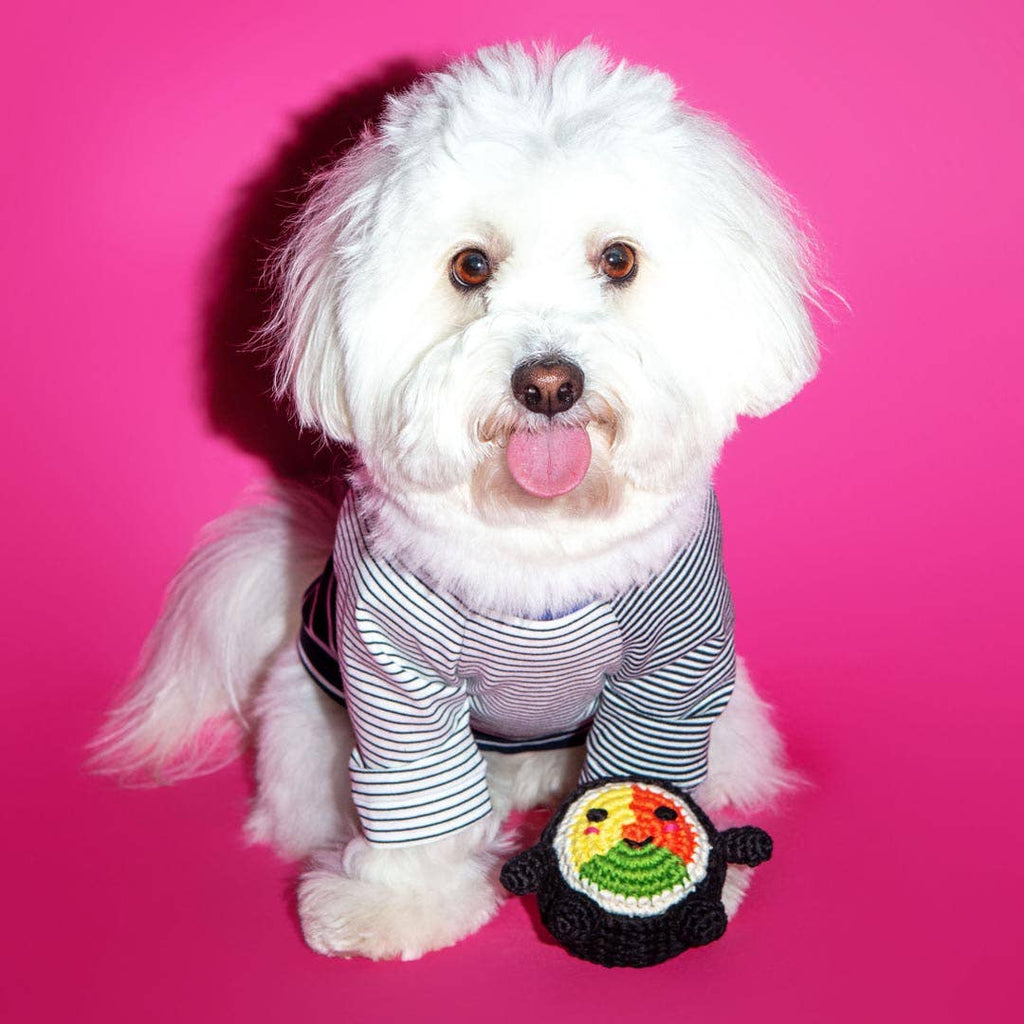 Ware of the Dog :: Cotton Crochet Sushi Dog Toy